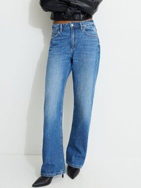 Dynamite Mika Mid Rise Relaxed Straight Leg Jeans Size 30 10 EUC